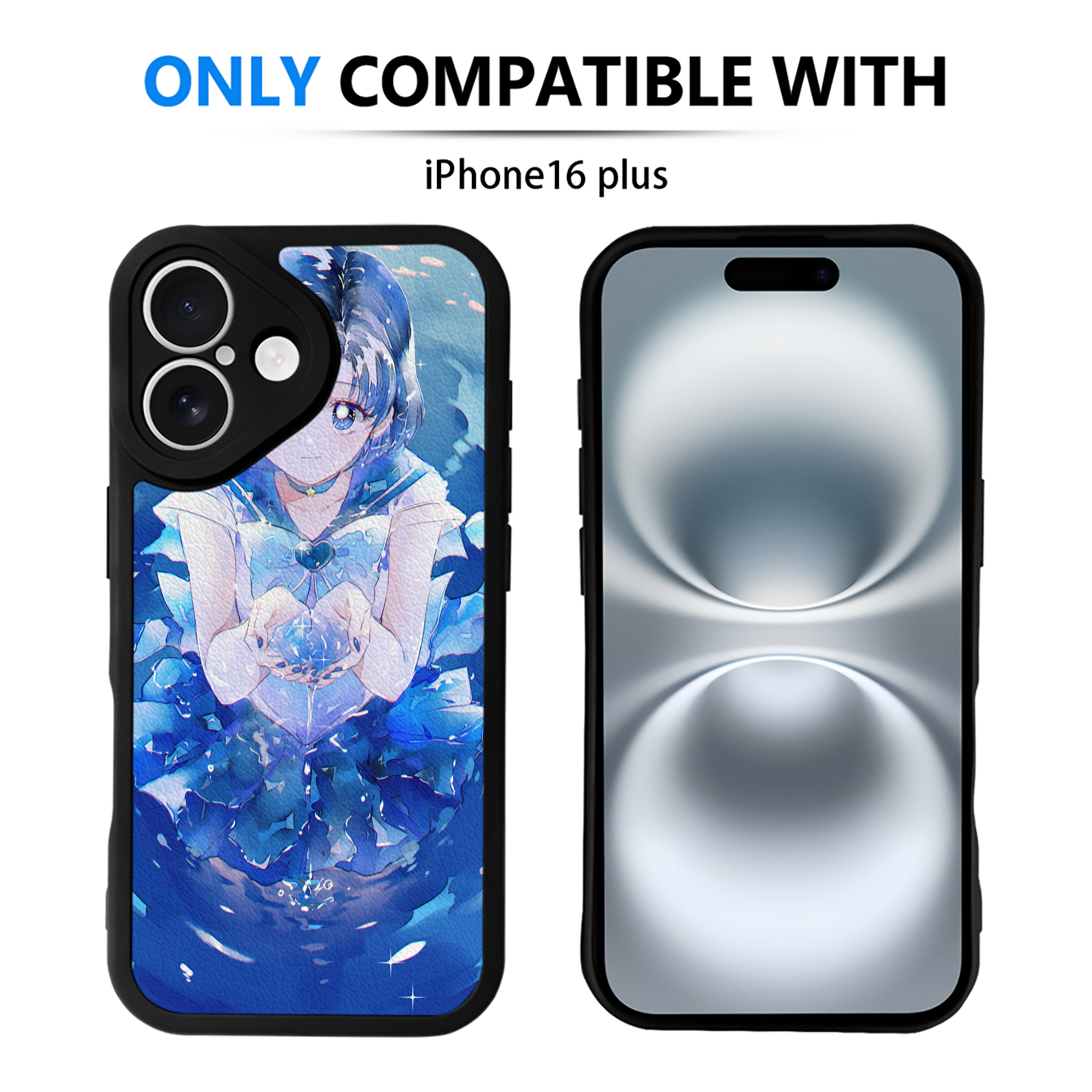（画像用） 美少女戦士セーラームーン Sailor Moon 【iPhone 16シリーズ対応】シリコンスマホケース（レザー調） 材質：シリコン